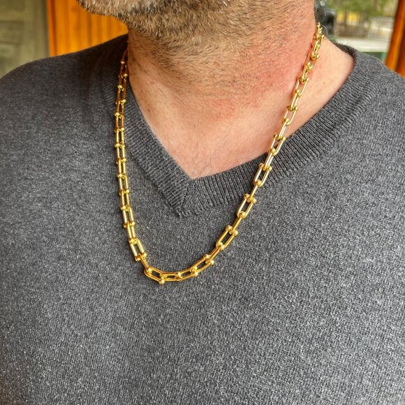 14k Plated Gold Chain Necklace - Picture 1 of 7